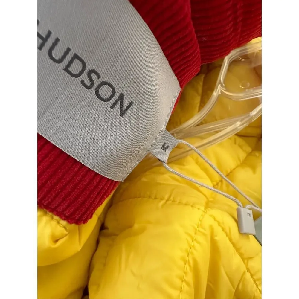 Hudson Jeans Corduroy Varsity Jacket Red size Medium